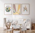 Load image into Gallery viewer, Personalised Safari Set of 3 Wall Prints | Wall Art for Nursery, Bedroom or Playroom - RoseRowanDesign
