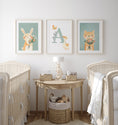 Load image into Gallery viewer, Personalised  Set of 3 Bunny Prints | Wall Art for Nursery, Bedroom or Playroom - RoseRowanDesign
