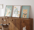 Load image into Gallery viewer, Personalised  Set of 3 Bunny Prints | Wall Art for Nursery, Bedroom or Playroom - RoseRowanDesign
