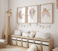 Load image into Gallery viewer, Safari Animal Personalised Set of 3 Wall Prints | Wall Art for Nursery, Bedroom or Playroom - RoseRowanDesign
