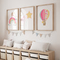Load image into Gallery viewer, Star Personalised Set of 3 Wall Prints | Wall Art for Nursery, Bedroom or Playroom - RoseRowanDesign
