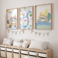 Load image into Gallery viewer, Transport Personalised Map Set of 3 Wall Prints | Wall Art for Nursery, Bedroom or Playroom - RoseRowanDesign
