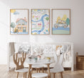 Load image into Gallery viewer, Transport Personalised Map Set of 3 Wall Prints | Wall Art for Nursery, Bedroom or Playroom - RoseRowanDesign
