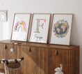 Load image into Gallery viewer, Wildflower Personalised Set of 3 Girls Prints | Wall Art for Nursery, Bedroom or Playroom - RoseRowanDesign
