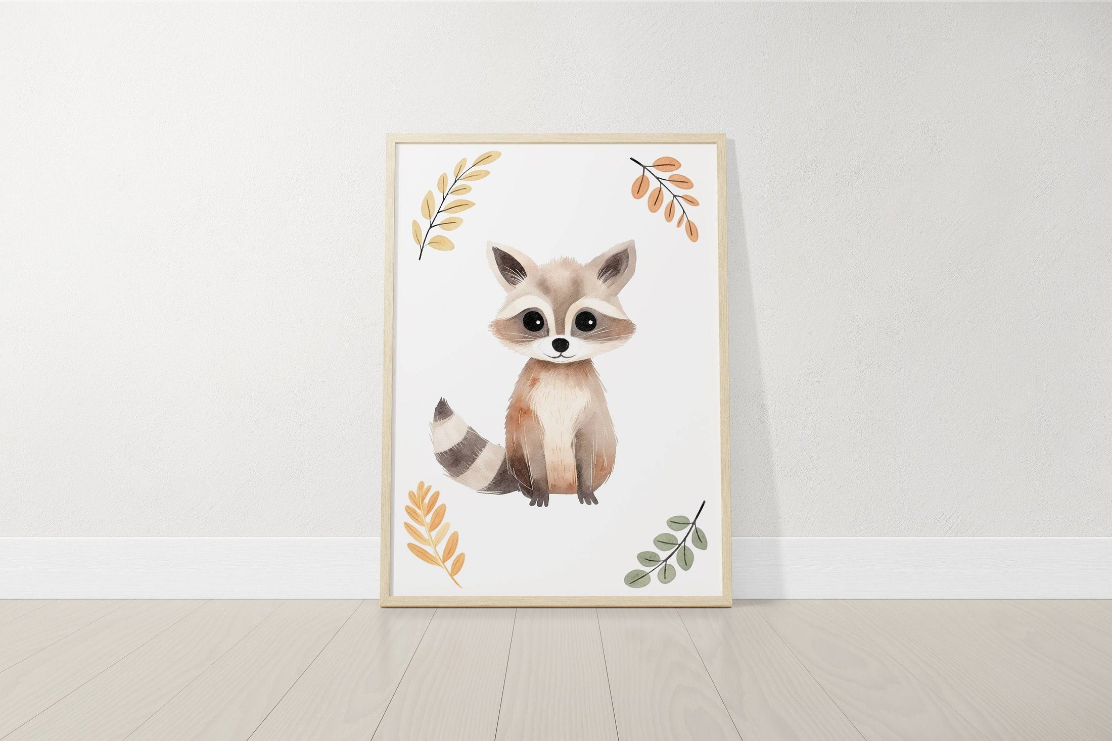 Woodland Animal Nursery Prints | Set of 6 | Neutral Forest Decor with Fox, Bunny, Deer & Bear - RoseRowanDesign