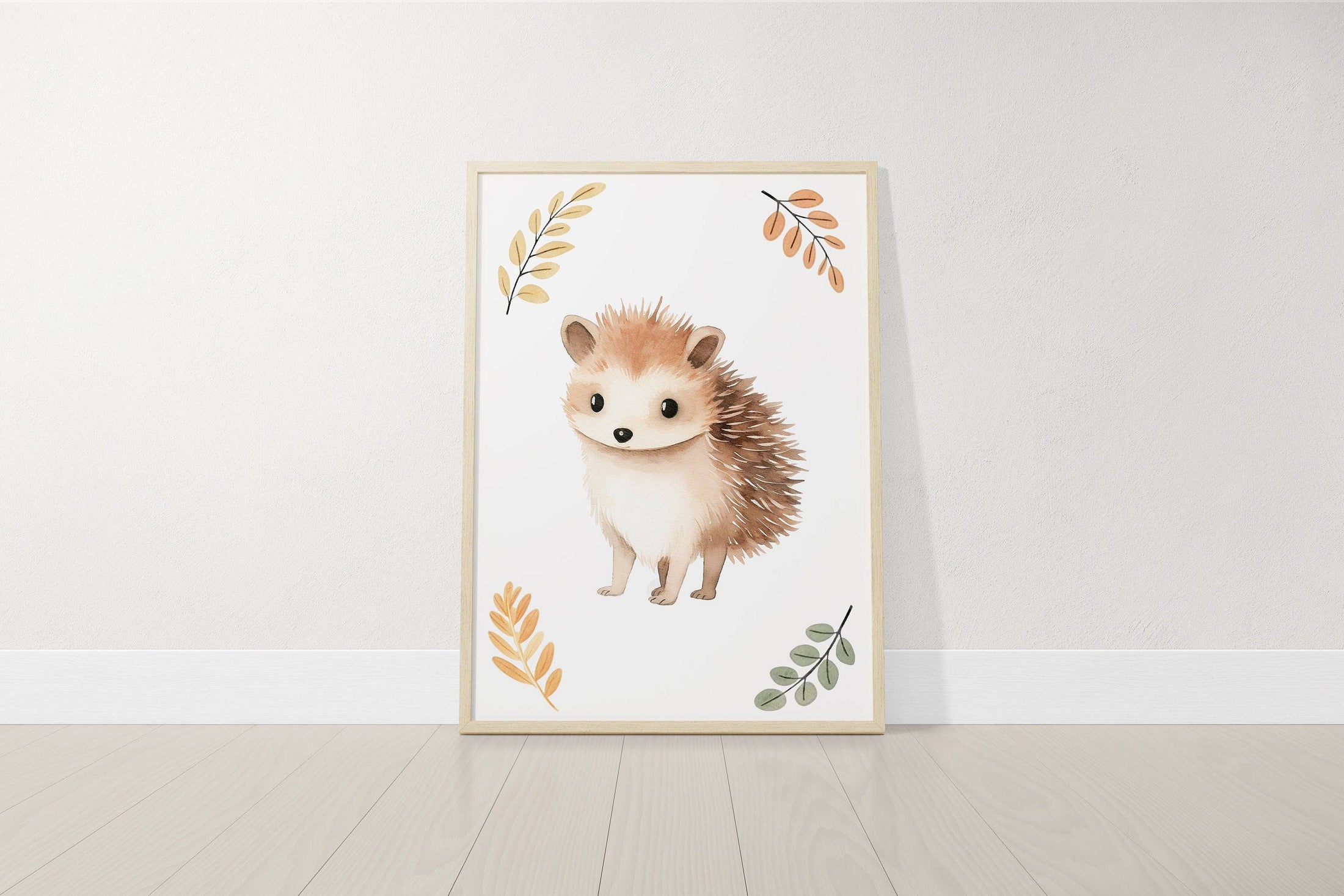 Woodland Animal Nursery Prints | Set of 6 | Neutral Forest Decor with Fox, Bunny, Deer & Bear - RoseRowanDesign