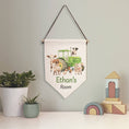 Load image into Gallery viewer, Personalised Farm Animal Name Pennant Wall Flag | Nursery Decor for Kids Room - RoseRowanDesign
