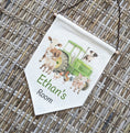 Load image into Gallery viewer, Personalised Farm Animal Name Pennant Wall Flag | Nursery Decor for Kids Room - RoseRowanDesign

