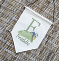 Load image into Gallery viewer, Personalised Tractor Name Pennant | Kids Room Banner & Nursery Wall Flag - RoseRowanDesign
