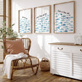 Load image into Gallery viewer, Nautical Nursery Wall Art | Set of 3 Ocean Theme Prints | Blue Boys' Room Decor - RoseRowanDesign - Wall Art
