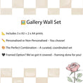 Load image into Gallery viewer, Pastel Rainbow Nursery Gallery Wall Prints – Heart & Name Art Set - RoseRowanDesign - Wall Art
