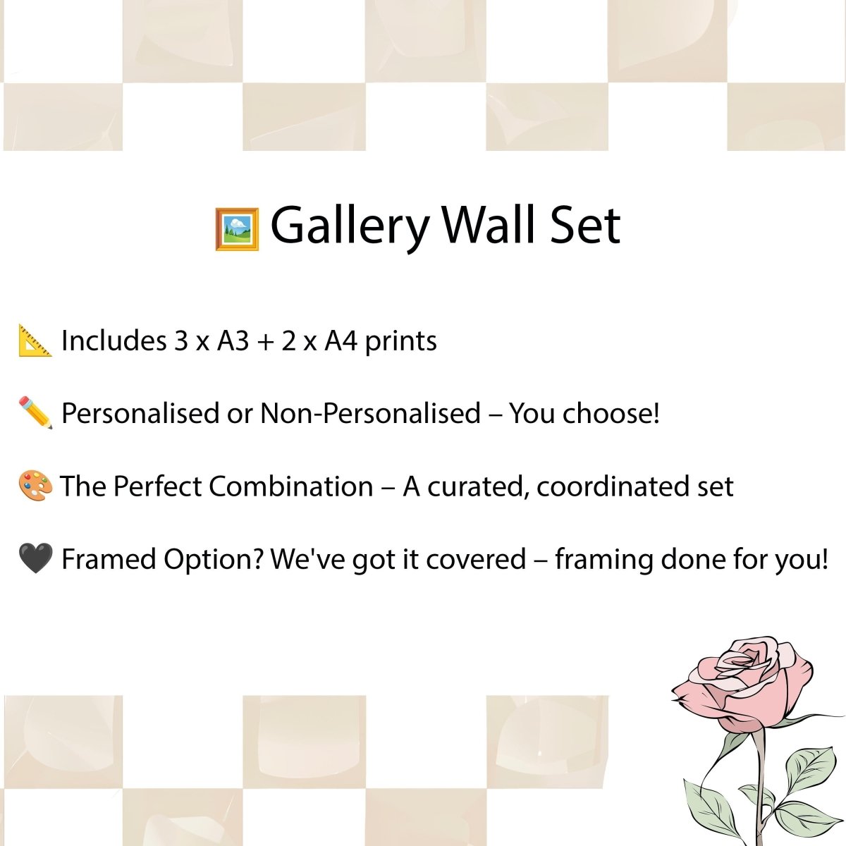 Pastel Rainbow Nursery Gallery Wall Prints – Heart & Name Art Set - RoseRowanDesign - Wall Art