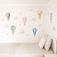 Load image into Gallery viewer, Hot Air Balloon Wall Stickers  Pastel Nursery Decals | Available in 6 Colourways
