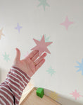 Load image into Gallery viewer, Premium Fabric Nursery Wall Stickers - Irregular Star Decals - Pastel Colours
