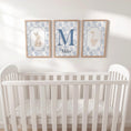 Load image into Gallery viewer, Personalised Blue Floral Bunny & Duck Nursery Prints - RoseRowanDesign - 
