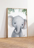 Load image into Gallery viewer, Personalised Child's Name Safari Animal Wall Art | Green Background | Set of 3 Nursery Prints - RoseRowanDesign - 
