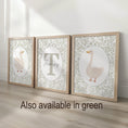 Load image into Gallery viewer, Personalised Floral Goose Prints Set - Custom Name Wall Art in Soft Pink - RoseRowanDesign - 
