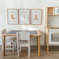 Load image into Gallery viewer, Personalised Green Gingham Teddy Bear Print Set - RoseRowanDesign - 
