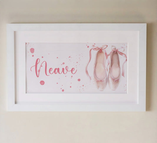 Personalised Panoramic Framed Print | Ballet | Oak or White Frame with Mount Included - RoseRowanDesign - Framed Print