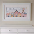 Load image into Gallery viewer, Personalised Panoramic Framed Print | Tiny Town | Oak or White Frame with Mount Included - RoseRowanDesign - Framed Print
