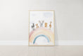 Load image into Gallery viewer, Personalised Safari Nursery Prints | Set of 3 | Rainbow & Hot Air Balloon Art for Girls' Bedroom - RoseRowanDesign - Wall Art
