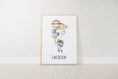 Load image into Gallery viewer, Personalised Space Nursery Print | Solar System Name Wall Art | Baby Boy Bedroom Decor - RoseRowanDesign - 
