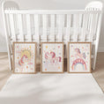 Load image into Gallery viewer, Personalised Unicorn Nursery Print Set – Pink Rainbow - RoseRowanDesign - 

