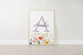 Load image into Gallery viewer, Personalised Wildflower Nursery Prints | Set of 3 | Botanical Floral Decor for Girls' Room - RoseRowanDesign - 
