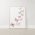 Load image into Gallery viewer, Pink Butterflies Nursery Wall Art | Set of 3 | Boho Decor for Baby Girls' Room - RoseRowanDesign - 
