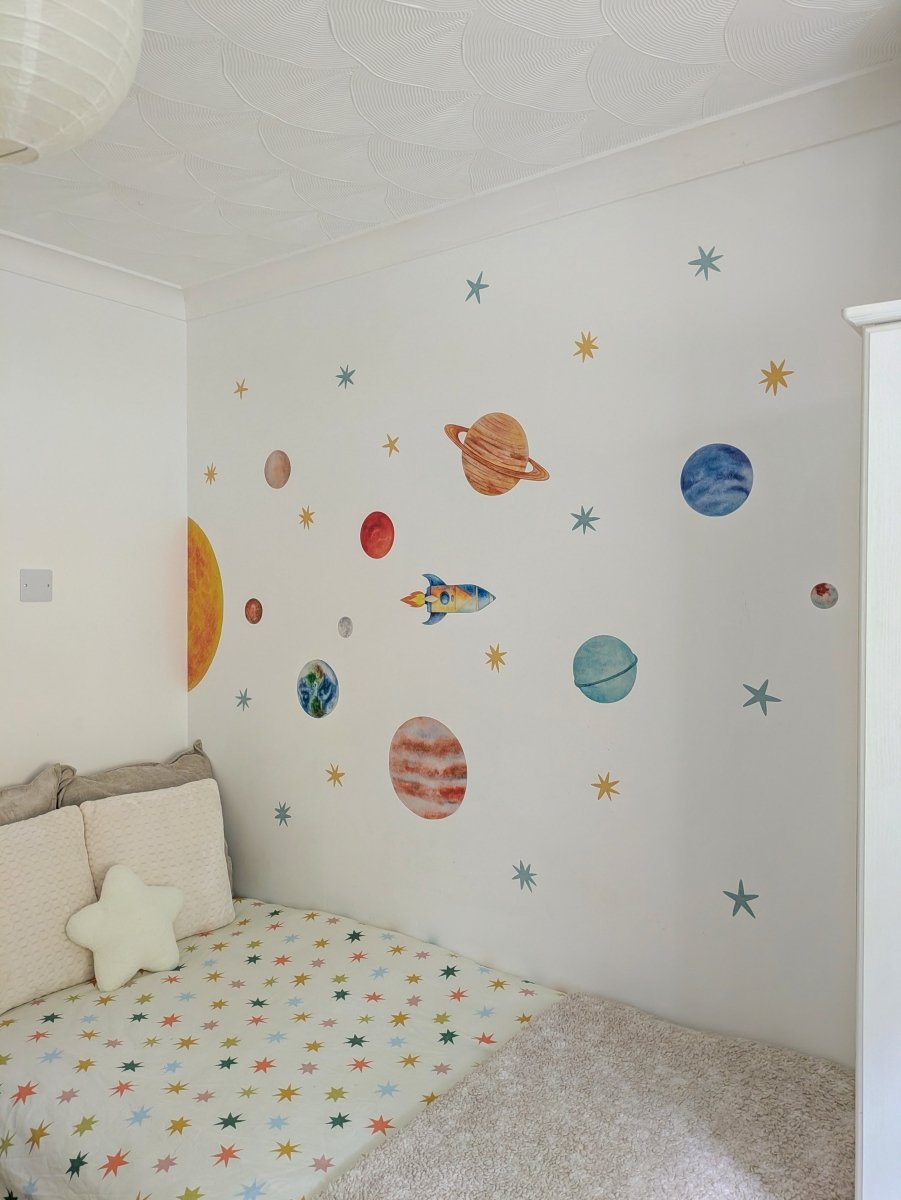 Premium Fabric Nursery Wall Stickers - Solar System - RoseRowanDesign - 