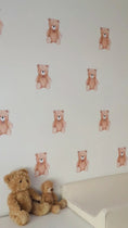 Load and play video in Gallery viewer, Mini Teddy Bear Fabric Wall Stickers | Set of 21
