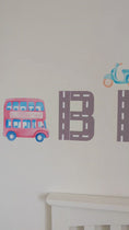 Load and play video in Gallery viewer, Personalised Transport Name Fabric Wall Stickers
