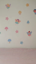 Load and play video in Gallery viewer, Fairy Wall Stickers – Pastel Removable Fabric Decals | Nursery & Bedroom Decor
