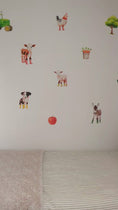 Load and play video in Gallery viewer, Farm Animal Wall Stickers – Removable Fabric Nursery Decals | Tractor & Wellington Boots
