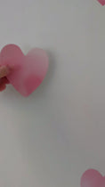 Load and play video in Gallery viewer, Pink Heart Wall Stickers | Watercolour Nursery Decals – Set of 20
