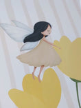 Load and play video in Gallery viewer, Magic Floral Fairy Print Set, 3 Nursery Wall Art Prints with Flowers & Fairies, Pastel Girls Bedroom, Playroom Decor, Whimsical Framed Gift
