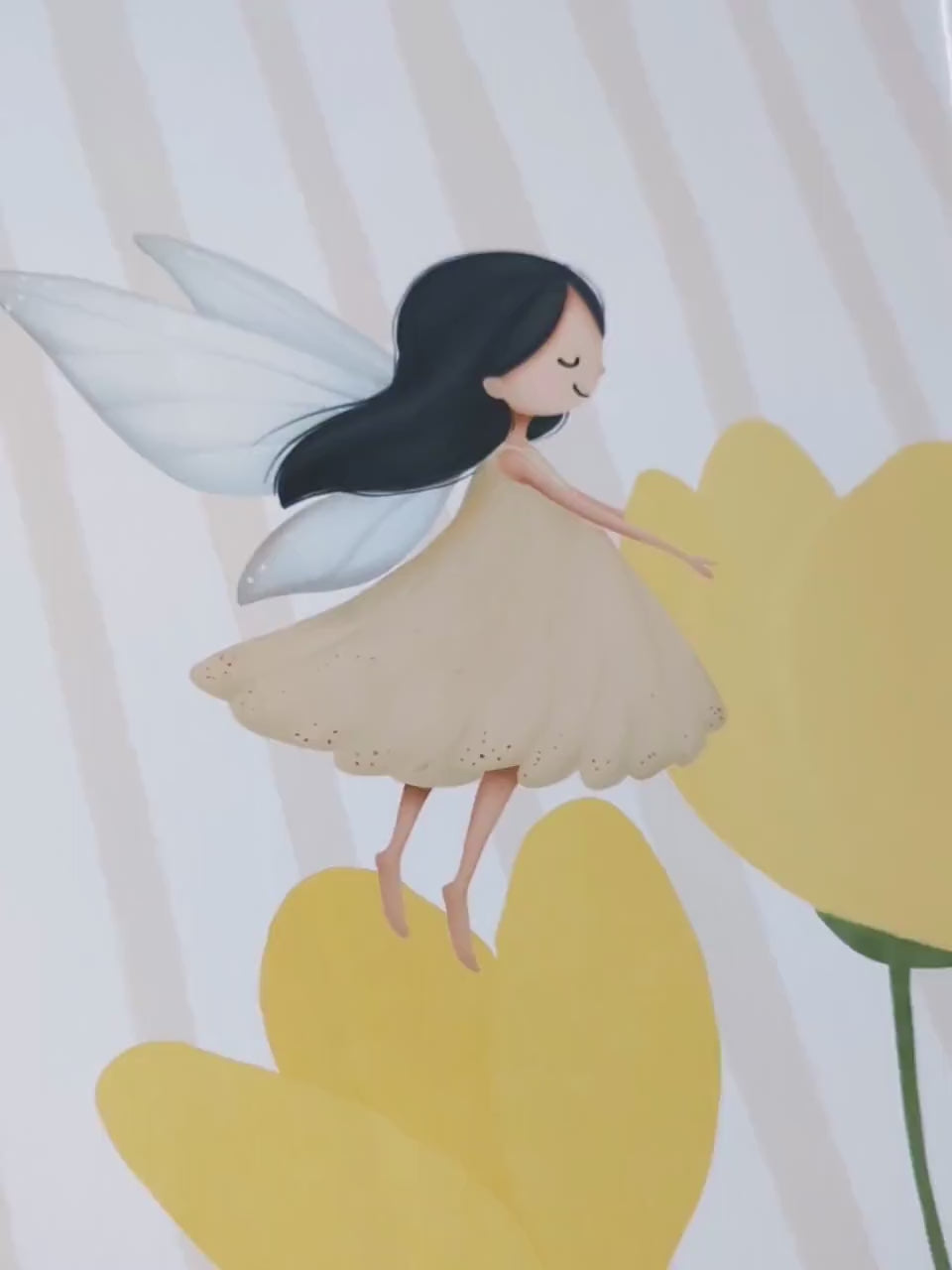 Magic Floral Fairy Print Set, 3 Nursery Wall Art Prints with Flowers & Fairies, Pastel Girls Bedroom, Playroom Decor, Whimsical Framed Gift