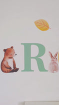 Load and play video in Gallery viewer, Personalised Woodland Animal Name Fabric Wall Stickers
