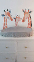Load and play video in Gallery viewer, Giraffe Family Wall Stickers | Removable Fabric Nursery Decals – Set of 3
