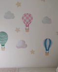 Load and play video in Gallery viewer, Hot Air Balloon Wall Stickers  Pastel Nursery Decals | Available in 6 Colourways
