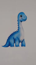Load and play video in Gallery viewer, Dinosaur Wall Stickers – Removable Fabric Kids Bedroom Decals | Dinos & Trees
