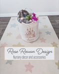 Load and play video in Gallery viewer, Personalised Toy Trug, Wildflower Nursery Toy Storage, Kids Custom Felt Laundry Basket, Toy Tub for Babies Room, Floral Butterfly Toy Sack
