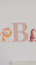Load and play video in Gallery viewer, Personalised Safari Animal Name Fabric Wall Stickers
