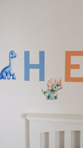 Load and play video in Gallery viewer, Personalised Dinosaur Name Fabric Wall Stickers
