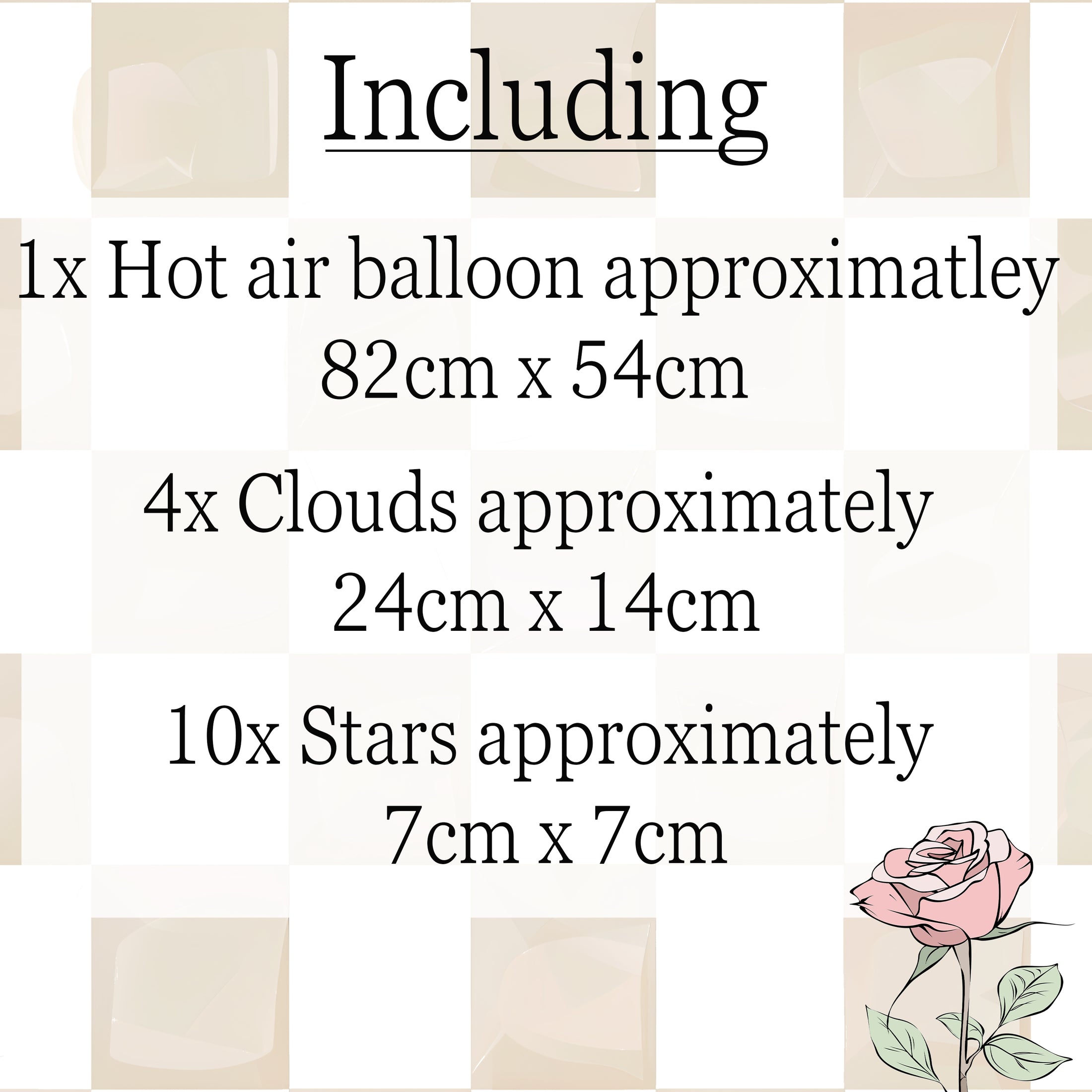 Premium Fabric Nursery Wall Stickers - Personalised Hot Air Balloon - 8 Colours Available - RoseRowanDesign