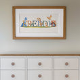 Load image into Gallery viewer, Personalised Panoramic Framed Print | Dinosaur | Oak or White Frame with Mount Included - RoseRowanDesign
