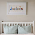 Load image into Gallery viewer, Personalised Panoramic Framed Print | Dinosaur | Oak or White Frame with Mount Included - RoseRowanDesign
