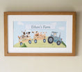 Load image into Gallery viewer, Personalised Panoramic Framed Print | Farm Tractor | Oak or White Frame with Mount Included - RoseRowanDesign

