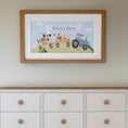 Load image into Gallery viewer, Personalised Panoramic Framed Print | Farm Tractor | Oak or White Frame with Mount Included - RoseRowanDesign
