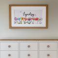 Load image into Gallery viewer, Personalised Panoramic Framed Print | Flowers | Oak or White Frame with Mount Included - RoseRowanDesign

